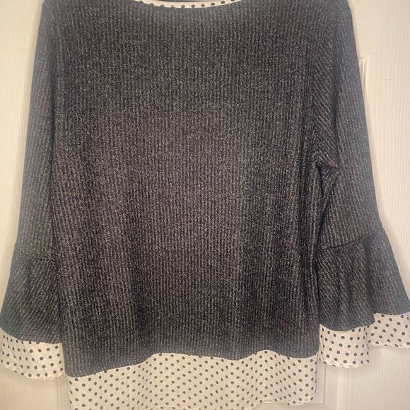 Faith and Joy Faux Top Double Layered 3/4 Length Sleeves - Picture 6 of 6